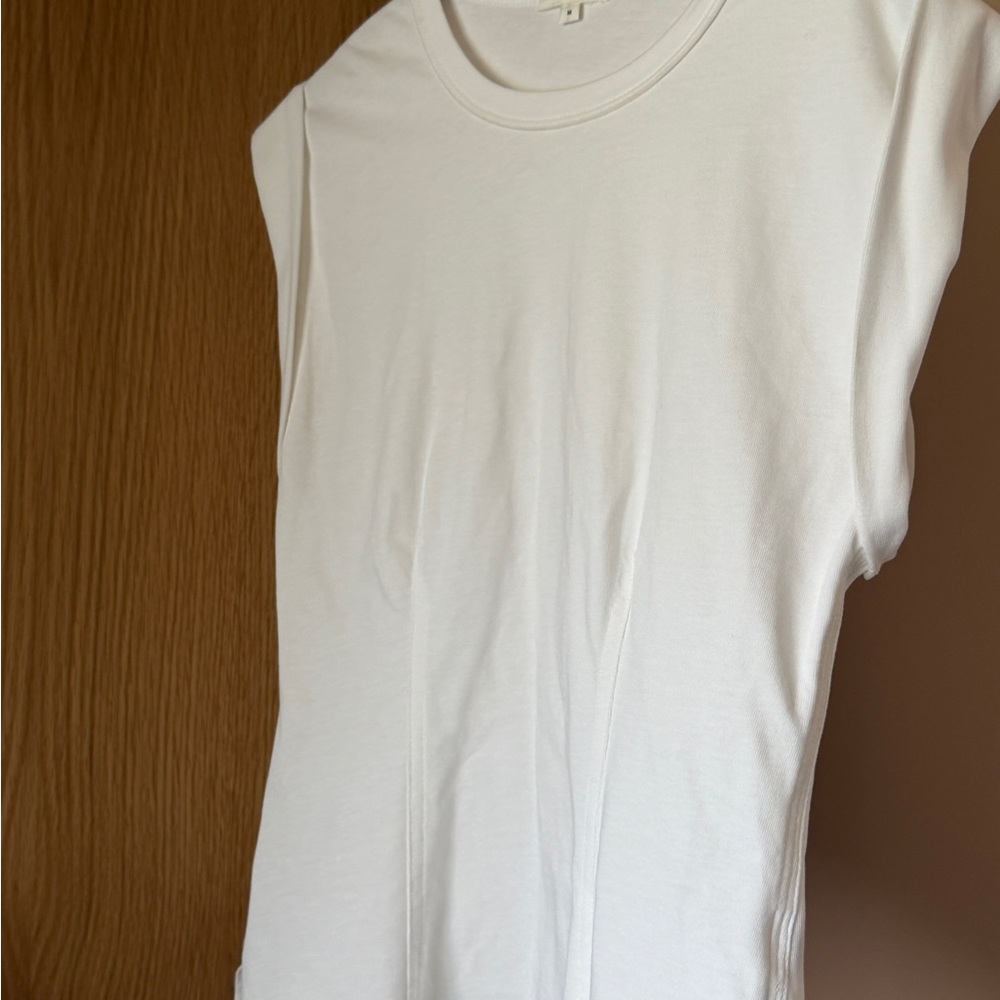 A.L.C. White Sleeveless Crewneck Tank